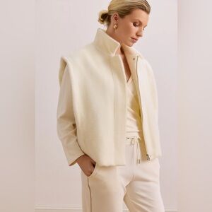 LUNE ACTIVE June Vegan Mohair Vest in Marshmallow